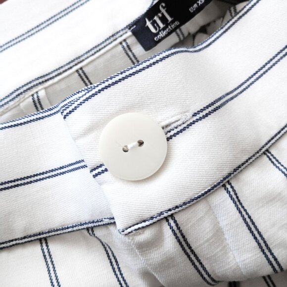 ZARA TRF High-Waisted Striped Wide-Leg Trousers – Size XS - Picture 8 of 8